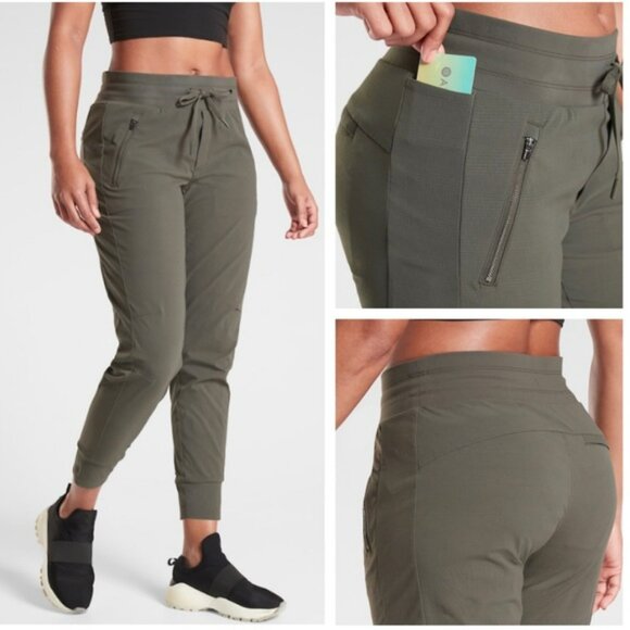 Athleta Trekkie North Jogger Green Size 10 - Picture 1 of 13